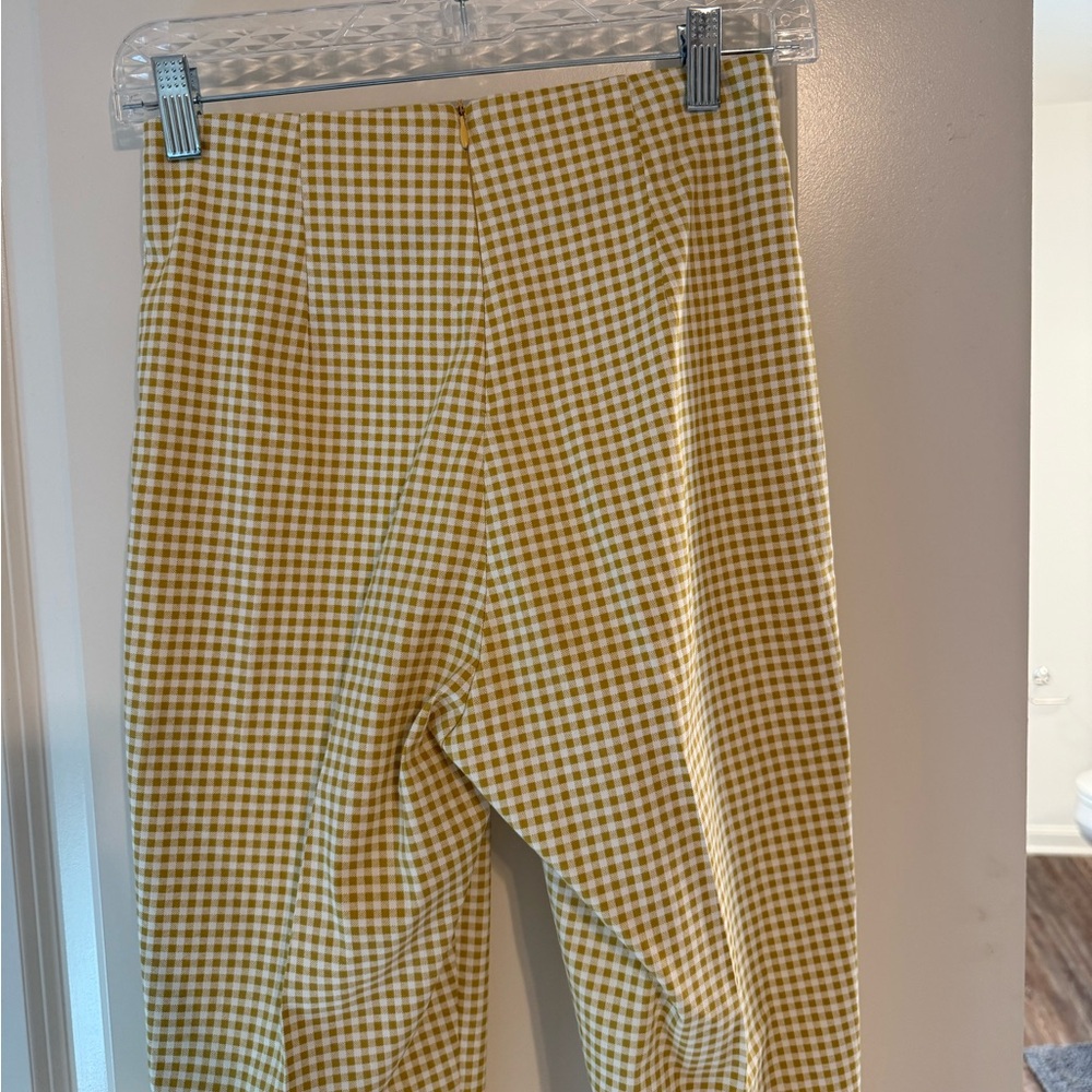 Lulus Yellow Gingham Checkered Pants - image 4